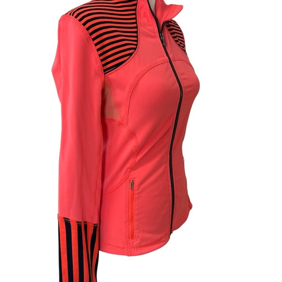 Lululemon Women's Orange and Dark Navy Striped Jacket - Picture 4 of 11